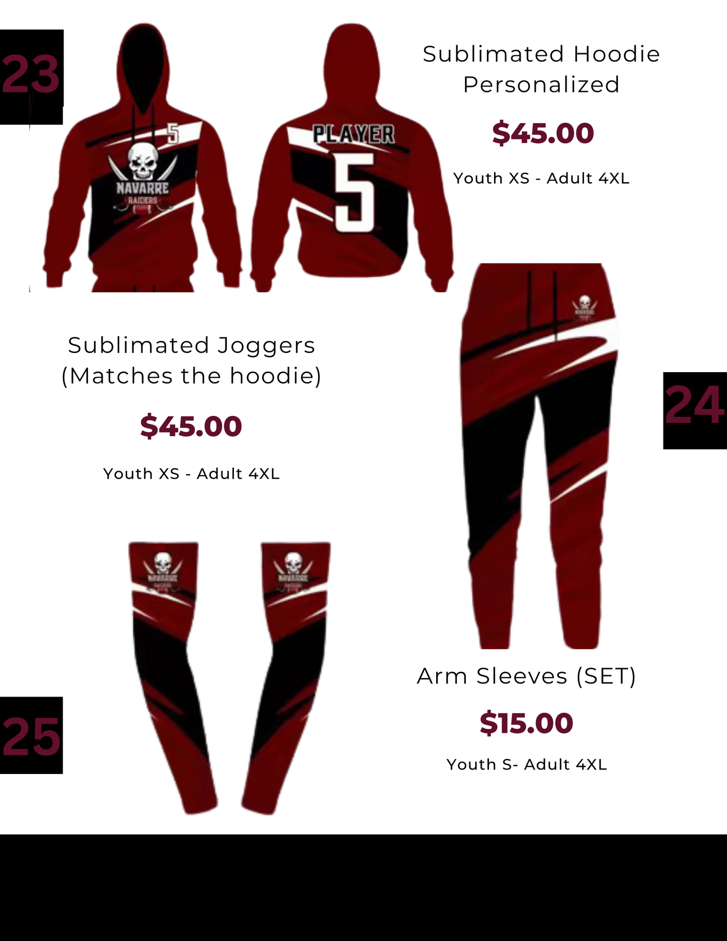 Navarre Raiders Arm Sleeves