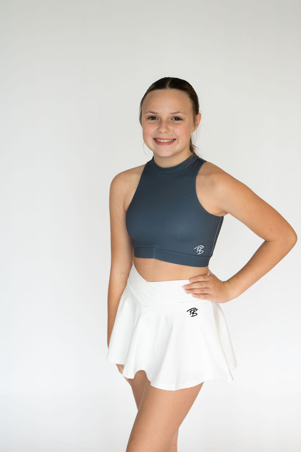 Karleigh Chevron High Neck Crop