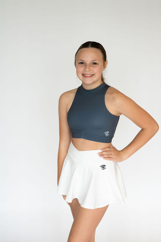 Karleigh Chevron High Neck Crop