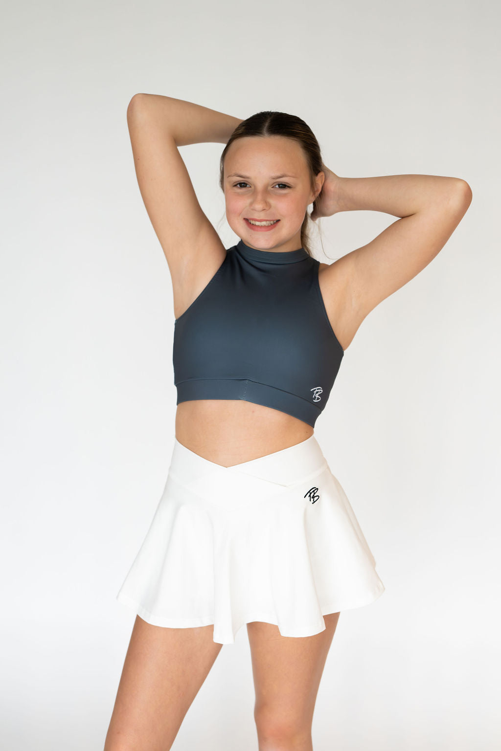 Karleigh Chevron High Neck Crop