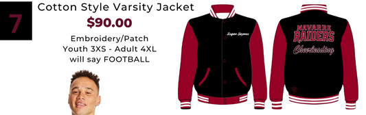 Cotton Style Varsity Jacket WITH NYSA chest logo